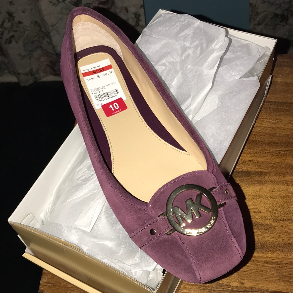 Michael Kors Fulton Moc Suede in Plum
